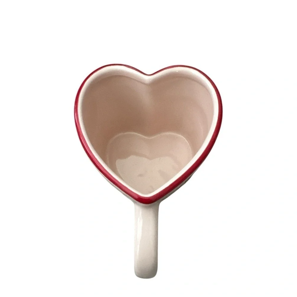 Target Threshold Heart Shaped Figural Novelty Blush Pink Red Coffee Tea Mug Cup